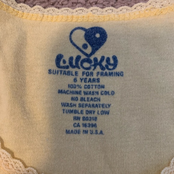 Lucky brand yellow graphic tank top; size - Picture 4 of 4